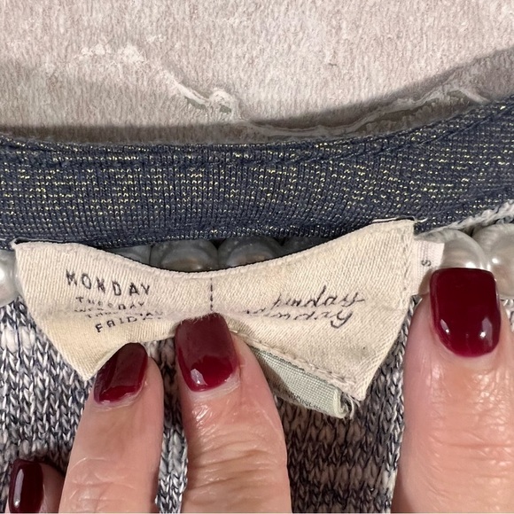 Anthropologie Saturday/Sunday Textured Anka Drop Waist Dress Size S - Picture 11 of 12